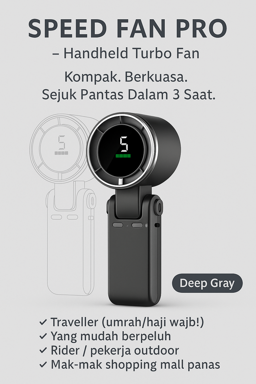 Deep Gray + FREE CABLE TYPE C